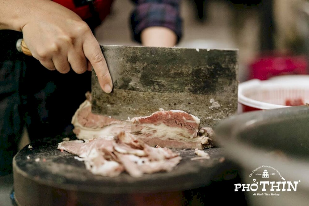 Freshly sliced beef, ready for the perfect bowl of Pho Thin Bo Ho